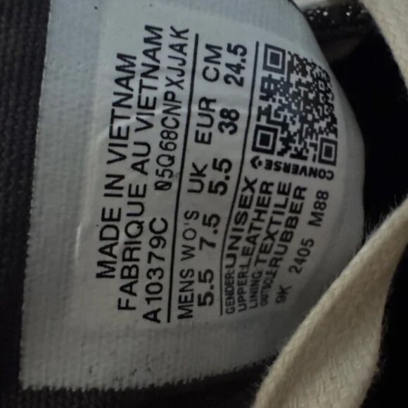 Dark Silver Size 5.5 Converse Chuck 70 Ox Men’s Sneakers Sparkly - Picture 8 of 8